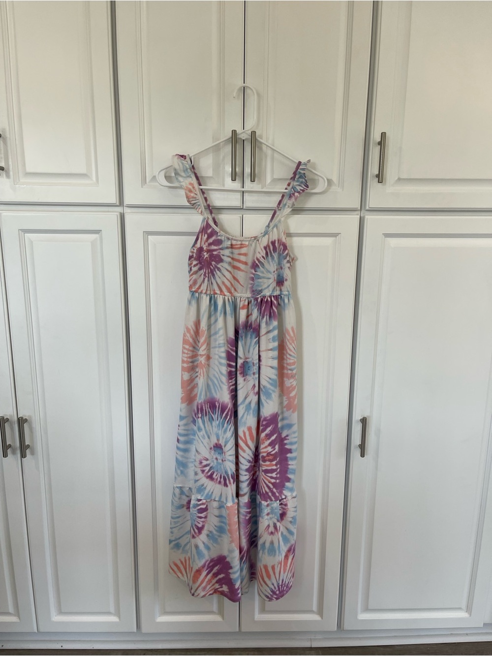 32 Degrees Girls Tie-Dye Maxi Dress in Purple, Pink, Blue